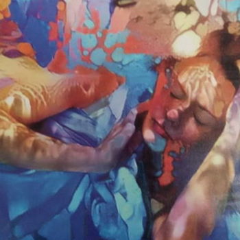 Картина под названием "Girl and water 2" - Norberto Quinto, Подлинное произведение искусства, Цифровая живопись
