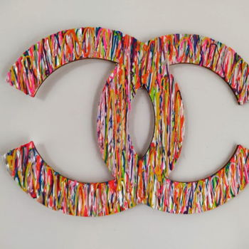 Sculpture titled "Chanel LOGO" by Norberto Quinto, Original Artwork, Acrylic