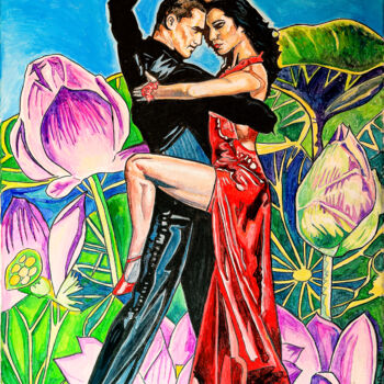Schilderij getiteld "Tango" door Norbert Szük, Origineel Kunstwerk, Acryl