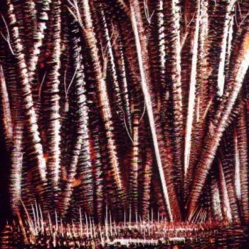 Pintura intitulada "osmose des arbres" por El Yahyaoui Noureddine/ Maison Des Arist, Obras de arte originais