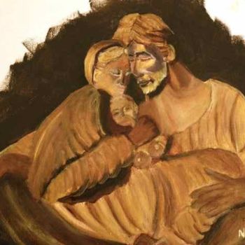 「Holy Family Christm…」というタイトルの絵画 Noreen Schumannによって, オリジナルのアートワーク, オイル