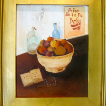 Malerei mit dem Titel "Ano de la Fe" von Noreen Schumann, Original-Kunstwerk, Öl