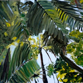 Malerei mit dem Titel "God's Canopy" von Noreen Schumann, Original-Kunstwerk, Öl