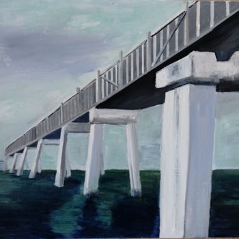 Pintura intitulada "Sam's bridge" por Noreen Schumann, Obras de arte originais, Óleo