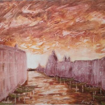 Painting titled "venise" by Norel, Original Artwork, Oil