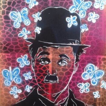 Painting titled "Charlot" by Norel, Original Artwork, Stencil