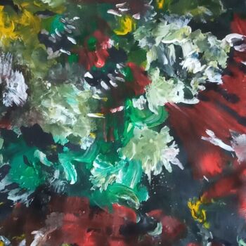 Painting titled "Orage" by Norette, Original Artwork, Acrylic