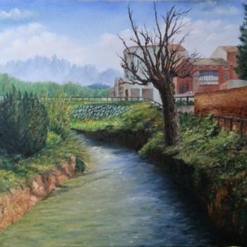 Painting titled "rio cardener" by Noria Tafrent, Original Artwork, Oil