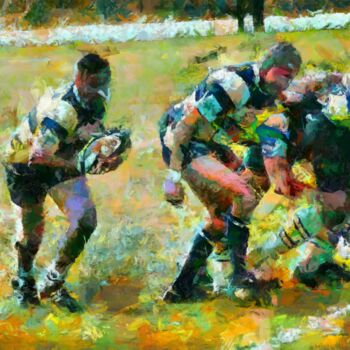 Arts numériques intitulée "RUGBY 02" par Norisknimo, Œuvre d'art originale, Peinture numérique