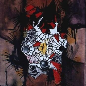 Peinture intitulée "PUNKT" par Norma Nava, Œuvre d'art originale, Huile