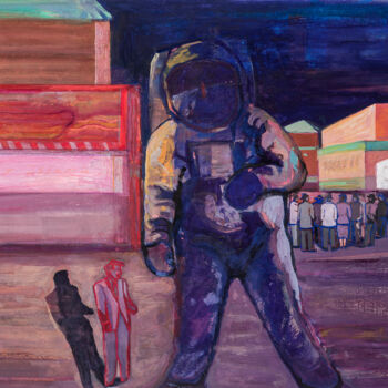绘画 标题为“Série astronautes :…” 由Norma Trosman, 原创艺术品, 彩画 安装在纸板上
