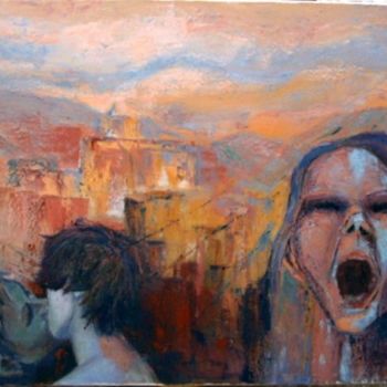 Painting titled ""love and anger in…" by Norma Ascencio, Original Artwork, Oil