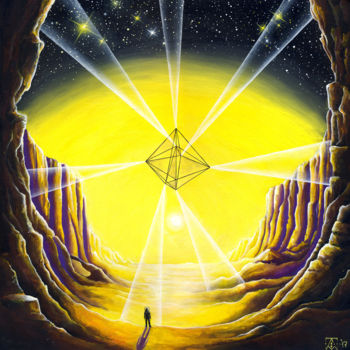 Painting titled "Higher dimensions" by Space Scriptor, Original Artwork