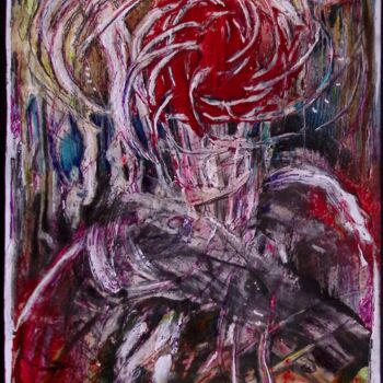 Рисунок под названием "Feuerwirbel - nach…" - Norman Ocko Bates, Подлинное произведение искусства, Цветные карандаши