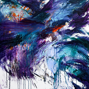 Pintura titulada "Purple King" por Norris Yim, Obra de arte original, Acrílico Montado en Bastidor de camilla de madera