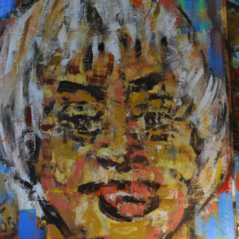 Painting titled "White Hair" by Nos.Ph, Original Artwork, Acrylic Mounted on Wood Stretcher frame