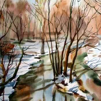 绘画 标题为“река Сетунь.jpg” 由Носов Фёдор, 原创艺术品