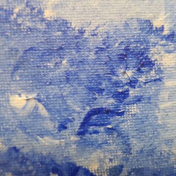 Malerei mit dem Titel "Blue Android" von Nostra Damus Del Monte, Original-Kunstwerk, Acryl
