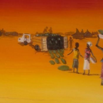 Peinture intitulée "la saison des pastè…" par Noufou Kabore, Œuvre d'art originale