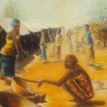 Peinture intitulée "yaaba" par Noufou Kabore, Œuvre d'art originale
