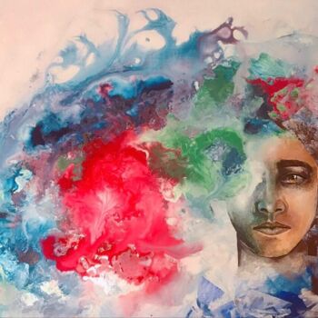 Painting titled "Turbulence is life…" by Nour Chebbi, Original Artwork, Acrylic