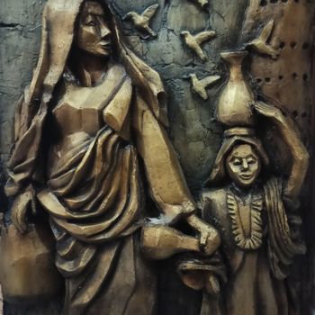 「Old Egypt」というタイトルの彫刻 Nourhan Elbazによって, オリジナルのアートワーク, 樹脂
