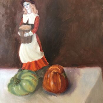 Painting titled "Harvest time" by Nova Konstanti, Original Artwork, Oil