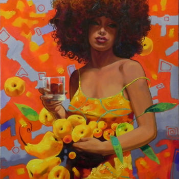 Painting titled ""Fruit Festival"" by Novikovartfamily, Original Artwork, Oil