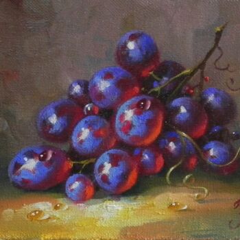 Картина под названием ""Grapes II"" - Novikovartfamily, Подлинное произведение искусства, Масло