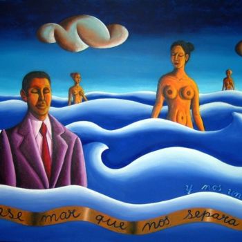 Pittura intitolato "Ese mar que nos sep…" da Marcelo Novo, Opera d'arte originale
