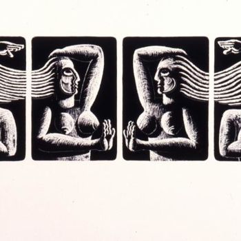 「The Four Muses」というタイトルの絵画 Marcelo Novoによって, オリジナルのアートワーク