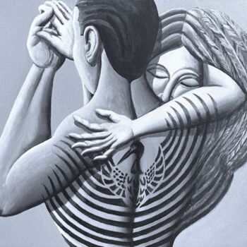 Peinture intitulée "Abbraccio" par Marcelo Novo, Œuvre d'art originale, Acrylique