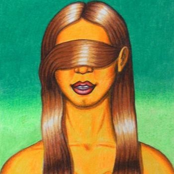 Rysunek zatytułowany „Blindfold” autorstwa Marcelo Novo, Oryginalna praca, Inny