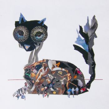 Collages intitolato "GATO" da Marcelo Novo, Opera d'arte originale