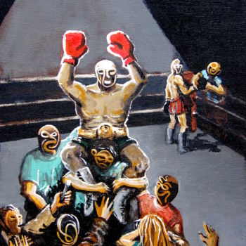 Painting titled "EL NUEVO CAMPEON" by Marcelo Novo, Original Artwork, Acrylic