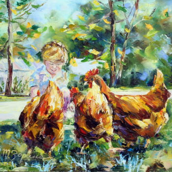 Painting titled "Lunch" by Tatyana Zorina, Original Artwork, Oil
