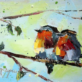 "Birds of paradise" başlıklı Tablo Tatyana Zorina tarafından, Orijinal sanat, Petrol