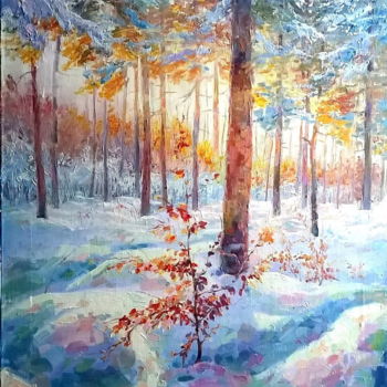 「Colors of winter」というタイトルの絵画 Tatyana Zorinaによって, オリジナルのアートワーク, オイル
