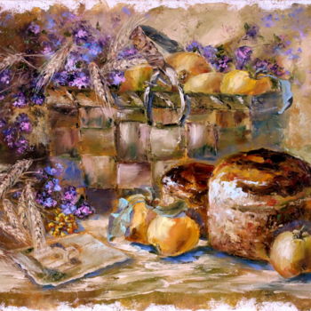 Painting titled "The smell of bread…" by Tatyana Zorina, Original Artwork, Oil