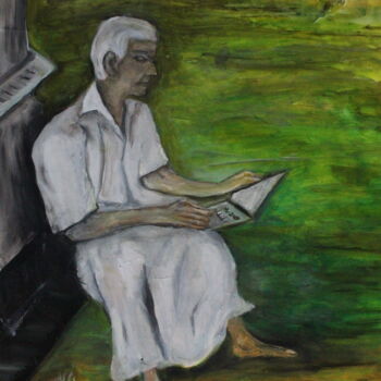 Painting titled "Peaceful life" by Nilanga Ranasinghe, Original Artwork, Oil