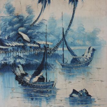 "Lagoon view" başlıklı Tablo Nilanga Ranasinghe tarafından, Orijinal sanat, Petrol