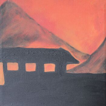Pittura intitolato "Evening" da Nilanga Ranasinghe, Opera d'arte originale, Acrilico