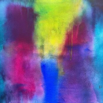Картина под названием "Vibrant Connections" - Nancy Riedell, Подлинное произведение искусства, Акварель