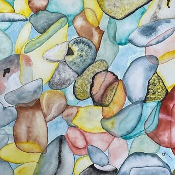 "Glass Rocks" başlıklı Tablo Nancy Riedell tarafından, Orijinal sanat, Suluboya