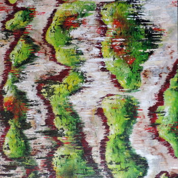 제목이 "A Fleur de peau... 1"인 미술작품 Nicole Spiraers로, 원작, 아크릴 나무 들것 프레임에 장착됨