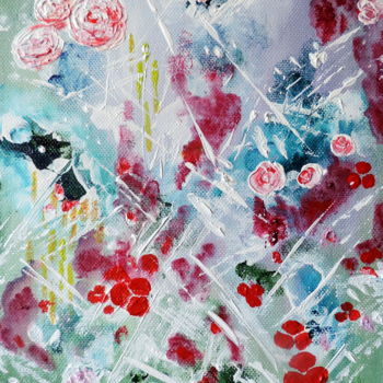 Pintura titulada "A Fleur de toi... 7" por Nicole Spiraers, Obra de arte original, Acrílico Montado en Bastidor de camilla d…