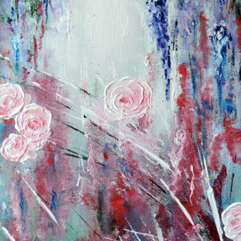 Pintura titulada "A Fleur de toi... 6" por Nicole Spiraers, Obra de arte original, Acrílico Montado en Bastidor de camilla d…