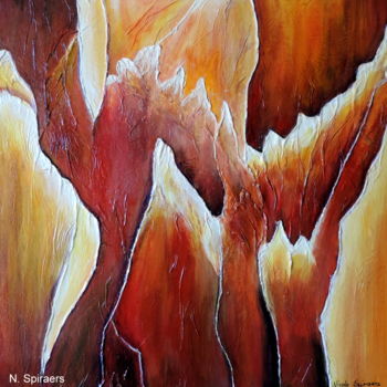 Painting titled "Ecorce d'Eucalyptus…" by Nicole Spiraers, Original Artwork, Acrylic