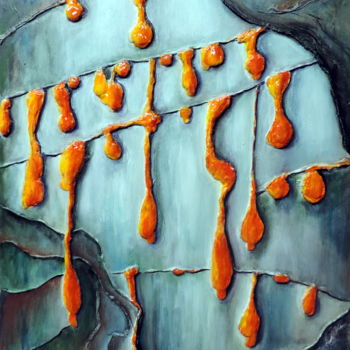 Painting titled "Ecorce de l'arbre à…" by Nicole Spiraers, Original Artwork, Acrylic