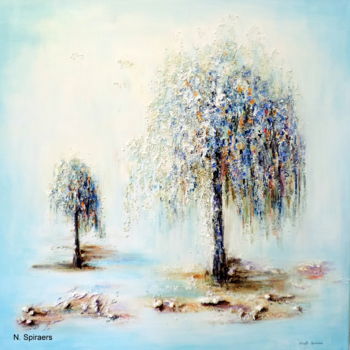 Картина под названием "J'ai rêvé d'un autr…" - Nicole Spiraers, Подлинное произведение искусства, Акрил Установлен на Деревя…